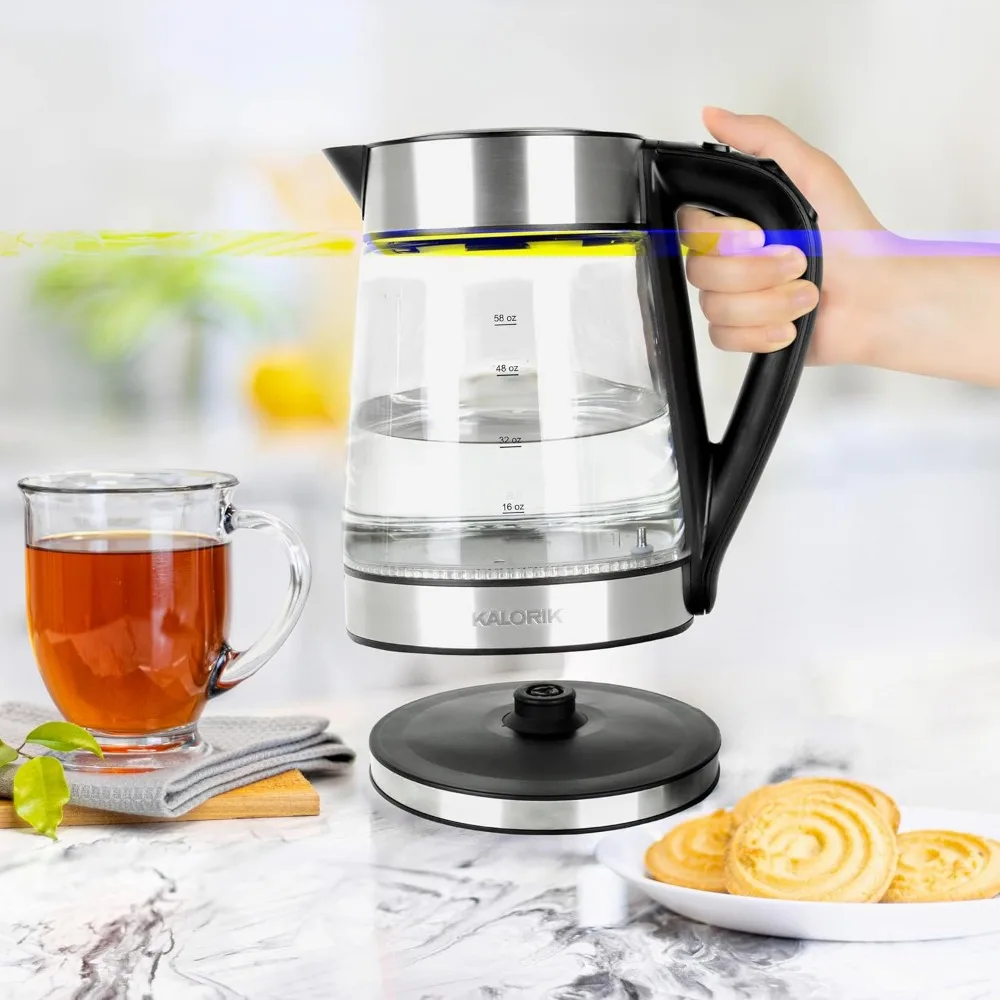 1.7L Rapid Boil Digital Electric Kettle,in Stainless Steel,Boil-dry protection and automatic-shutoff,1750 watts of power