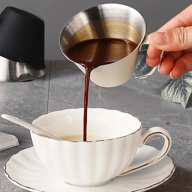 

Мерная чашка для эспрессо из нержавеющей стали, 100 мл, для кофе, молока, кухонная мерная емкость