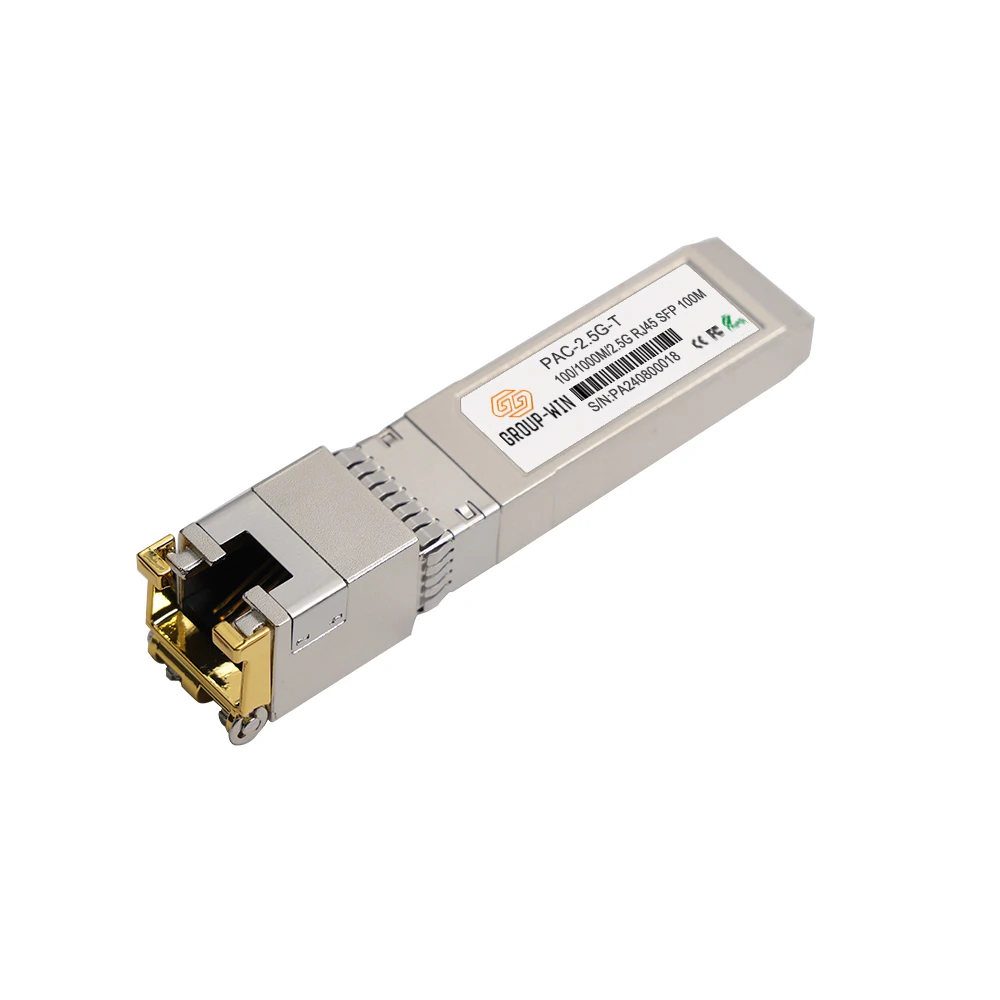 2.5G SFP إلى RJ45 وحدة نحاسية 1G/2.5GBase-T 100m RJ45 موصل متوافق مع Mikrotik، HORACO، KEEPLiNK 2.5Gb SFP الألياف التبديل