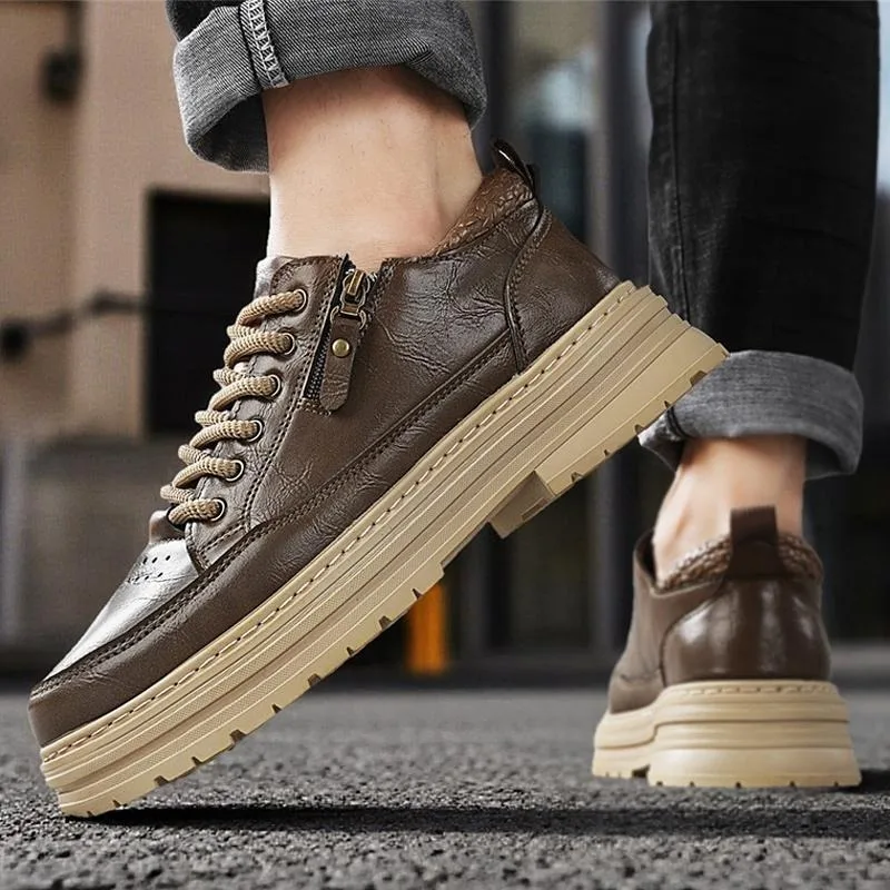 2025 خريف/شتاء نمط جديد خمر طبعة محدودة منخفضة أعلى سميكة سوليد الرجال أحذية رياضية غير رسمية عصرية متعددة الاستخدامات
