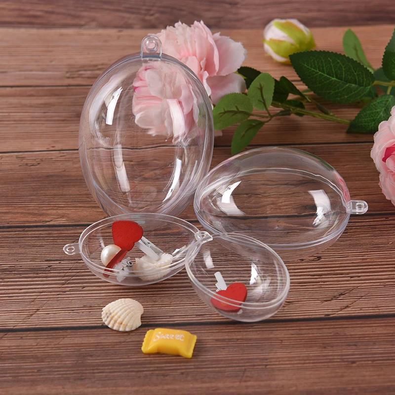 Diy Handmade Bath Salts Ball Clear Plastic Bombs Moulds Reusable Eggs Shape Soap Mould