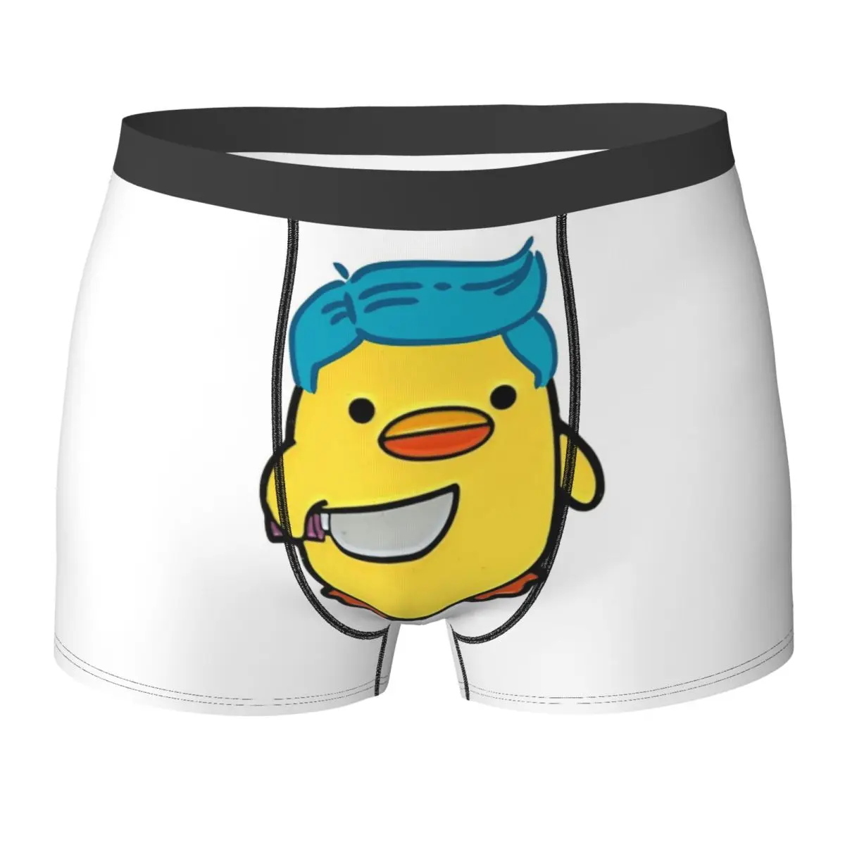 Boxer Underpants Shorts Duck With Knife Panties Men's Ventilate Underwear for Homme Man Boyfriend Gifts