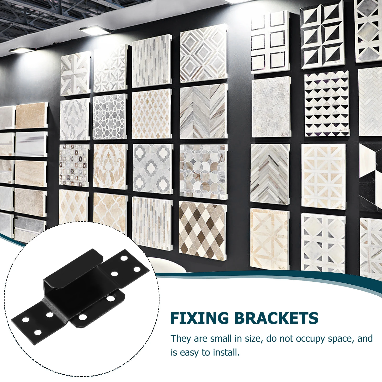

1 set Wall Partition Brackets Stainless Steel Heavy Duty Fixing for Garage Door Security Barrier Easy Install Durable Anti-Rust