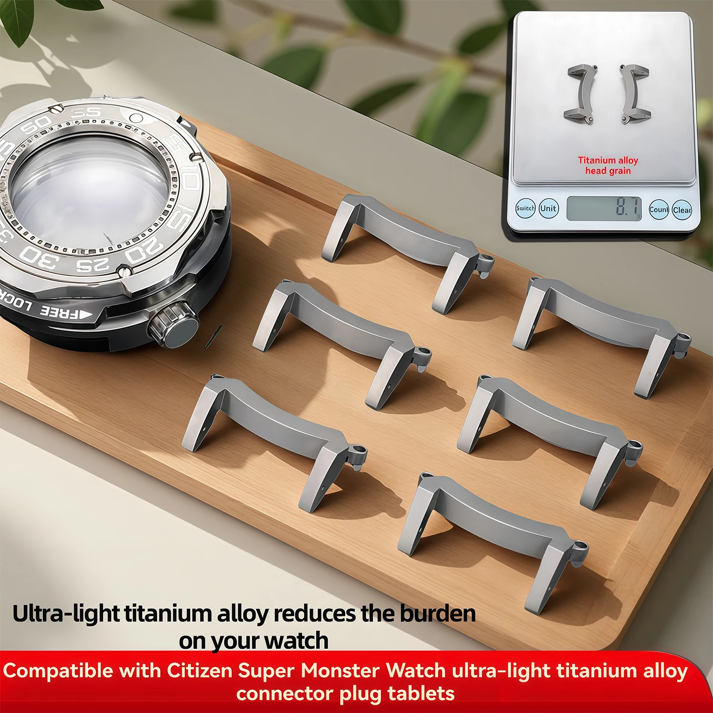 

Соединители ремешка для часов с набором инструментов для серии Citizen BN7020 Super Monster, материал из титанового сплава, аксессуары для ремешка-адаптера