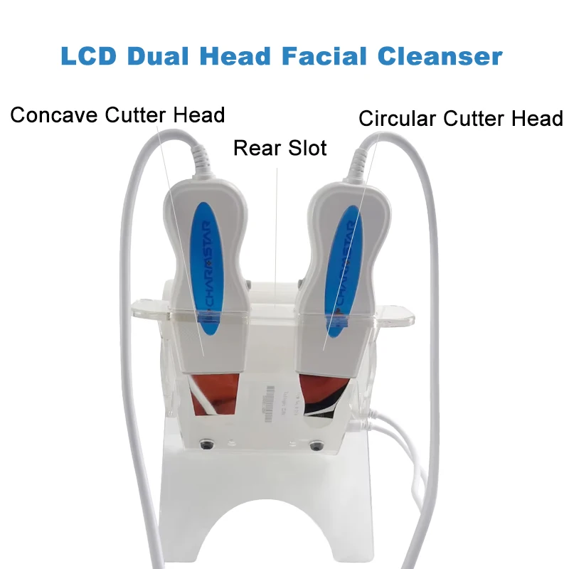 Przenośne urządzenie ultradźwiękowe do głębokiego oczyszczania skóry z dwoma uchwytami, do usuwania zaskórników, skrobak do porów twarzy i nosa, do peelingu.