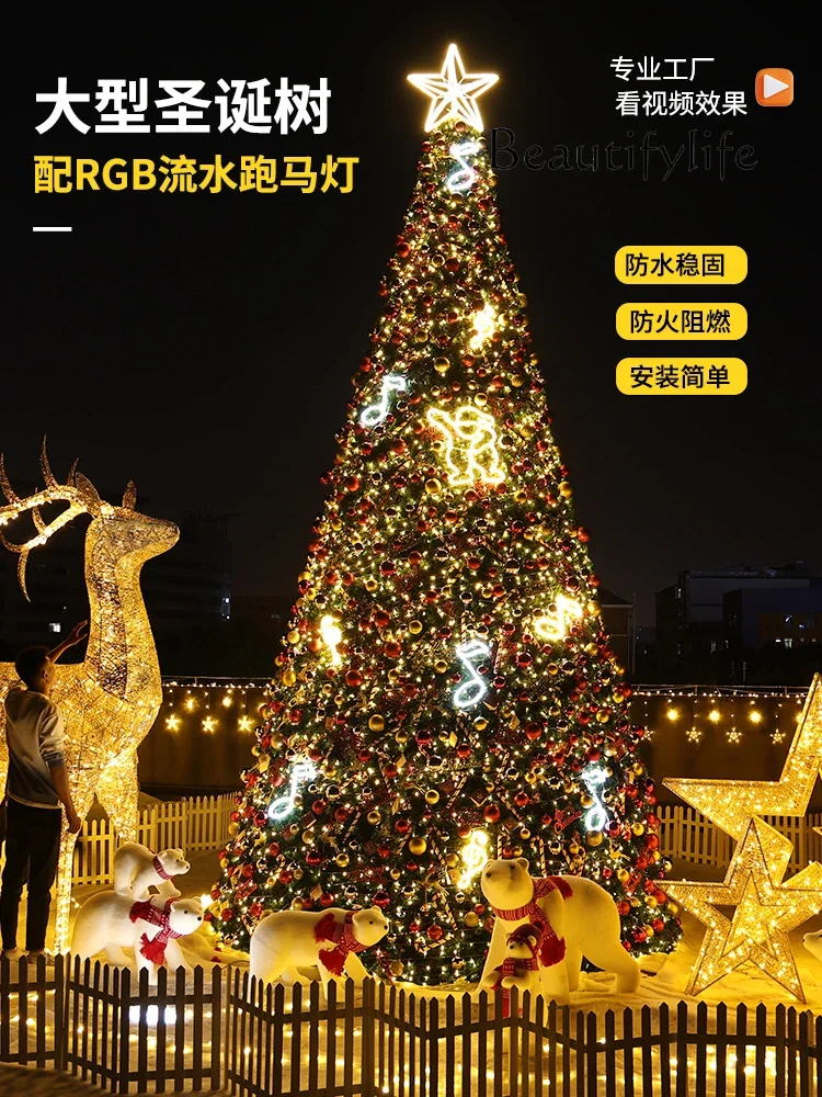 Large Christmas Tree New 6/8/Outdoor Frame Encryption Package Luminous Christmas Decoration