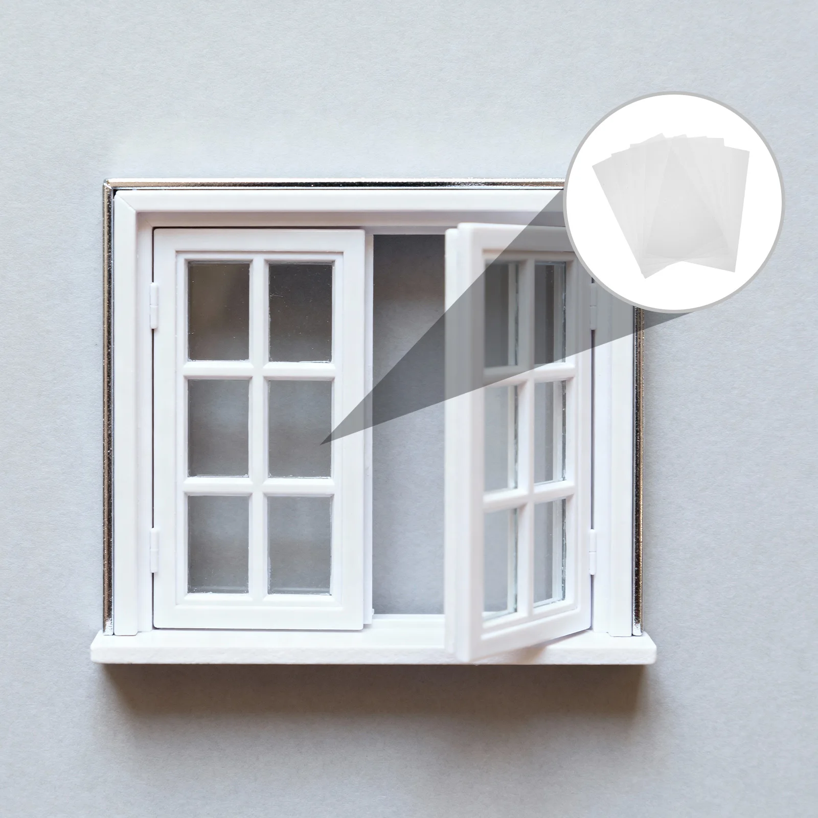 

20Pcs Transparent Plastic Sheets 12x8 Inch Clear Panels for Micro Landscape Windows DIY Dollhouse Window Replacement Craft Use