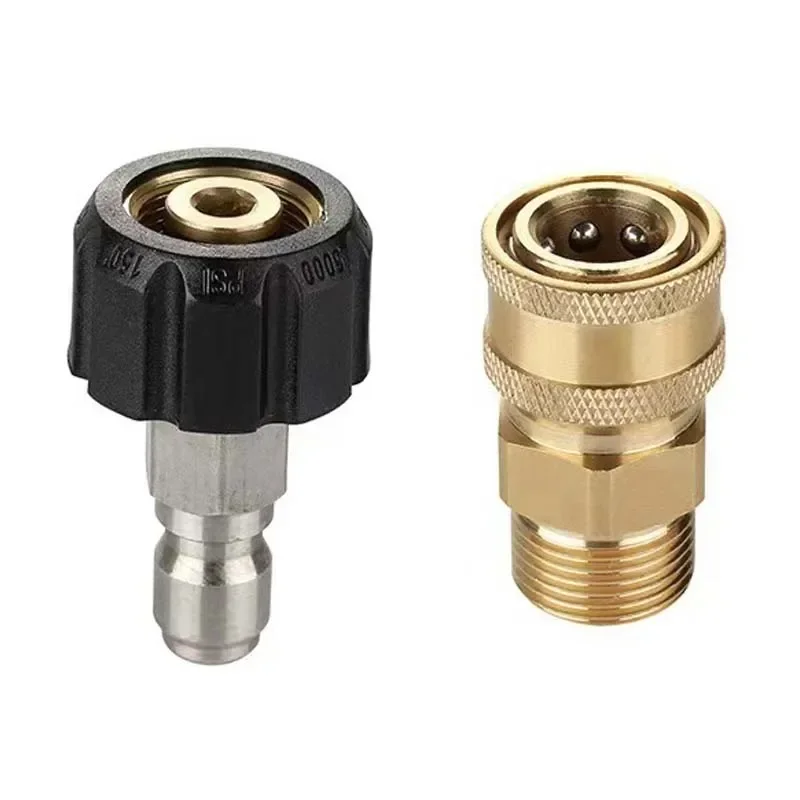 1Pc Pressure Washer Connect Adapter M22 14mm Female Swivel Joint For Quick Connect 3/8'' or 1/4