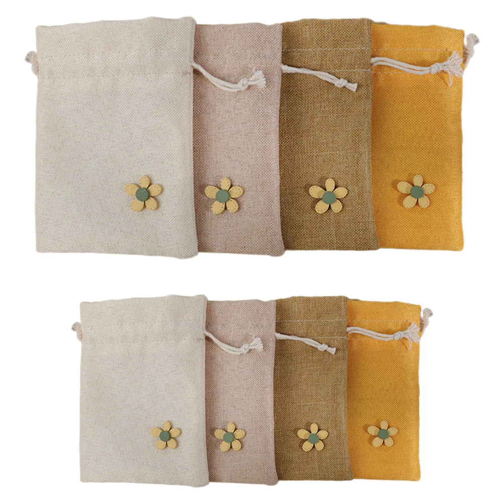 

8pcs Lavender Sachet Bags Refillable Fabric Decorative Pouches Portable Scented Sachets for Wardrobe Car Home Fragrance Gift