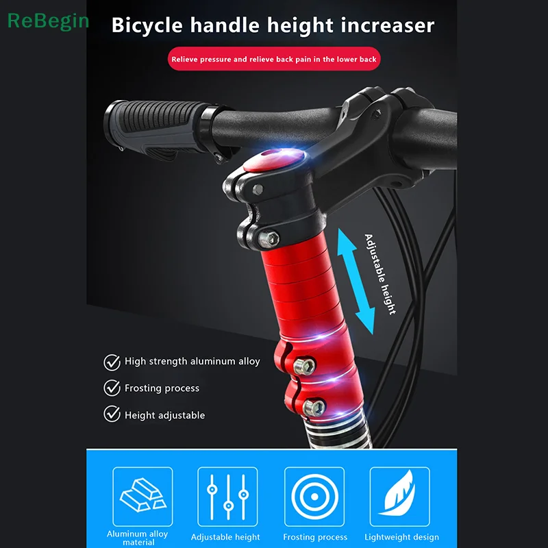 Mountain Bike Fork Headtube Boosters Extenders Handlebar Boosters Accessories