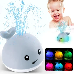 Baby Light Up Zabawki do kąpieli Wieloryb Automatyczny zraszacz Zabawki do wanny dla dzieci Basen dla niemowląt Zabawki łazienkowe Prezenty z muzyką Światło LED