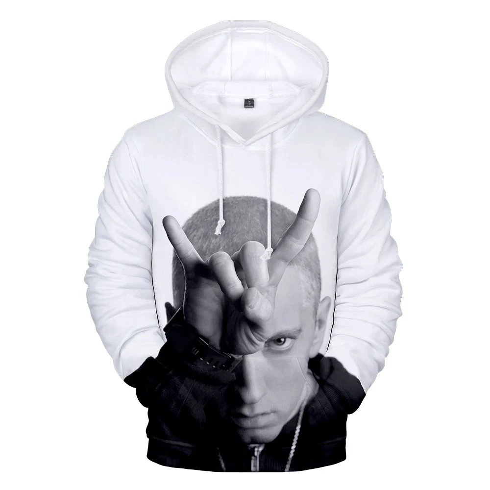 Rapper 3D Printed Eminem Hoodies Hip Hop Long Sleeve Sweatshirts Men Women Hoodie Autumn Hooded for Men Fashion Pullovers