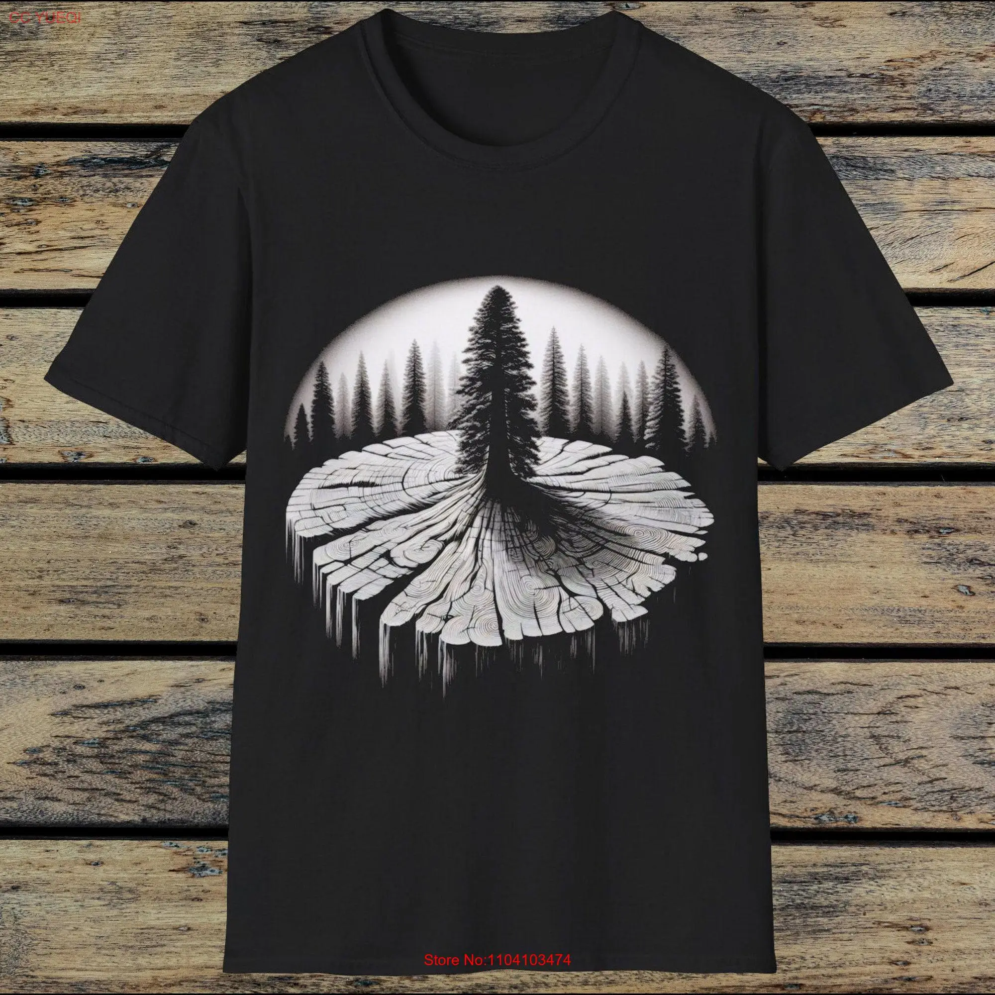 Redwood T Shirt ForesT Tree Sequoia National Park California Redwoods long or short sleeves