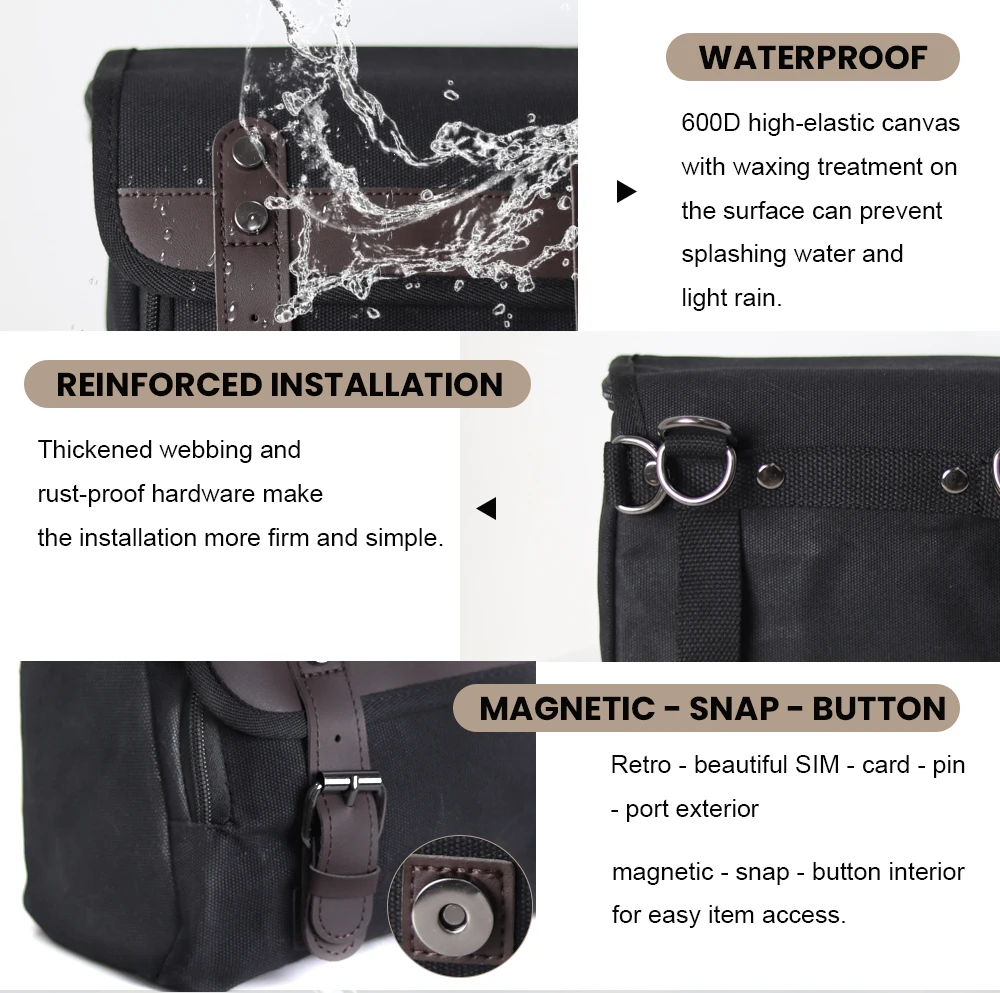 Detachable Motorcycle Bag Waterproof Bag Luggage Bag Riding Equipment One Shoulder Messenger with Head Leather