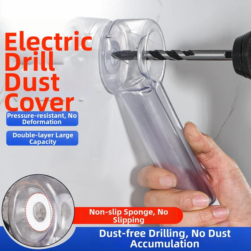 Large Capacity 2 In 1  FOR IMPACT  Drill Dust Cover Long-lasting Portable Catcher Containment Device Dust Stopper