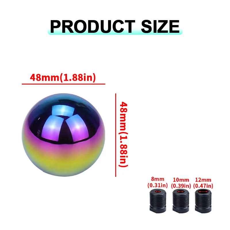 Car Gear Shift Aluminum Alloy Car Gearshift Handle Circle Car Gear Shift Knob Automatic Transmission Head Change With Adapter