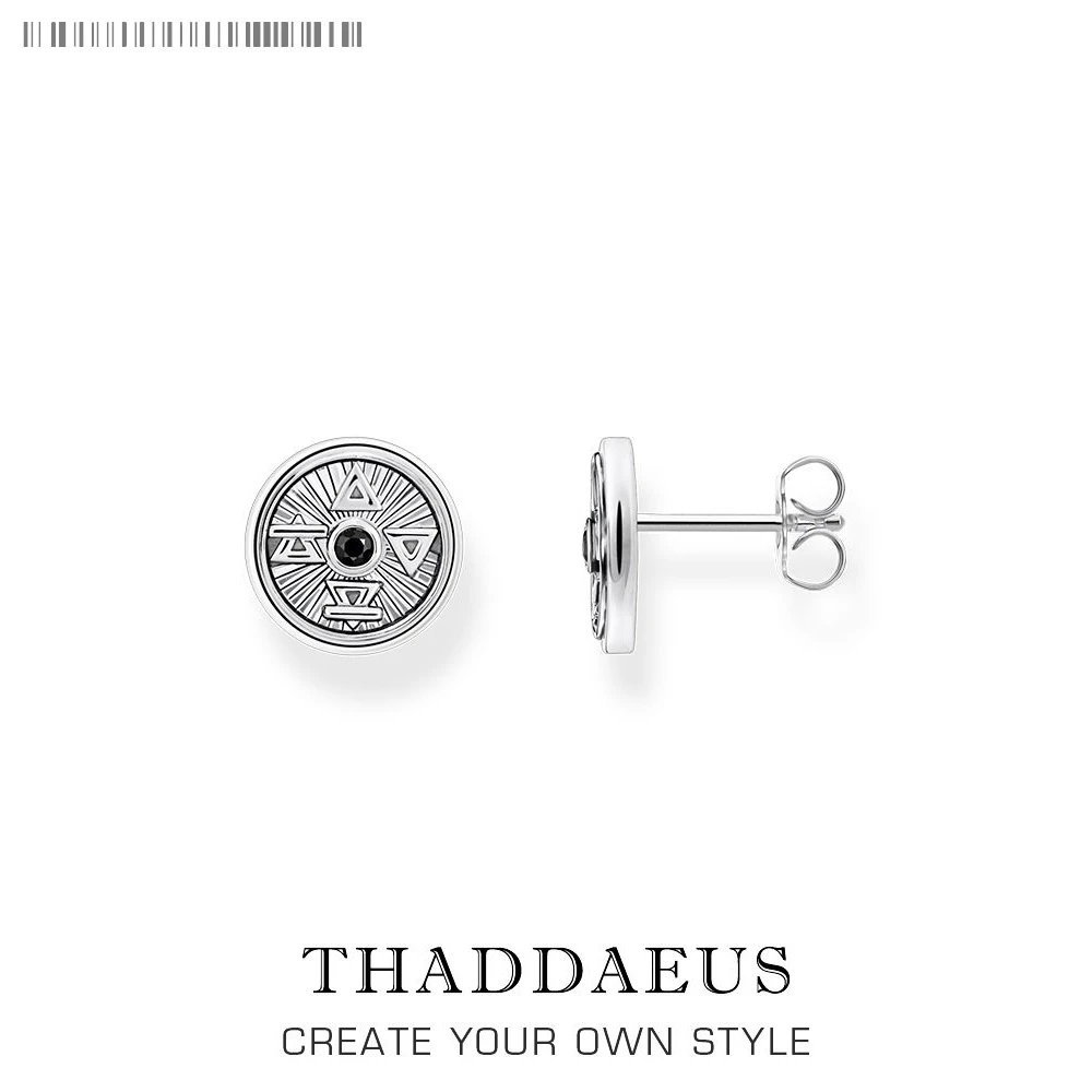 Ear Studs Elements of Nature Europe Vintage Fine Jewerly For Women Men Winter Gift In Real 925 Sterling Silver