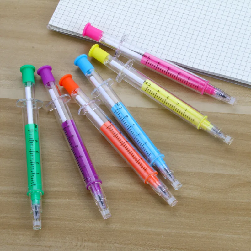 creative stationery syringe gel pen realistic Syringe Pen student gel pen Glass pen Glass fountain pen