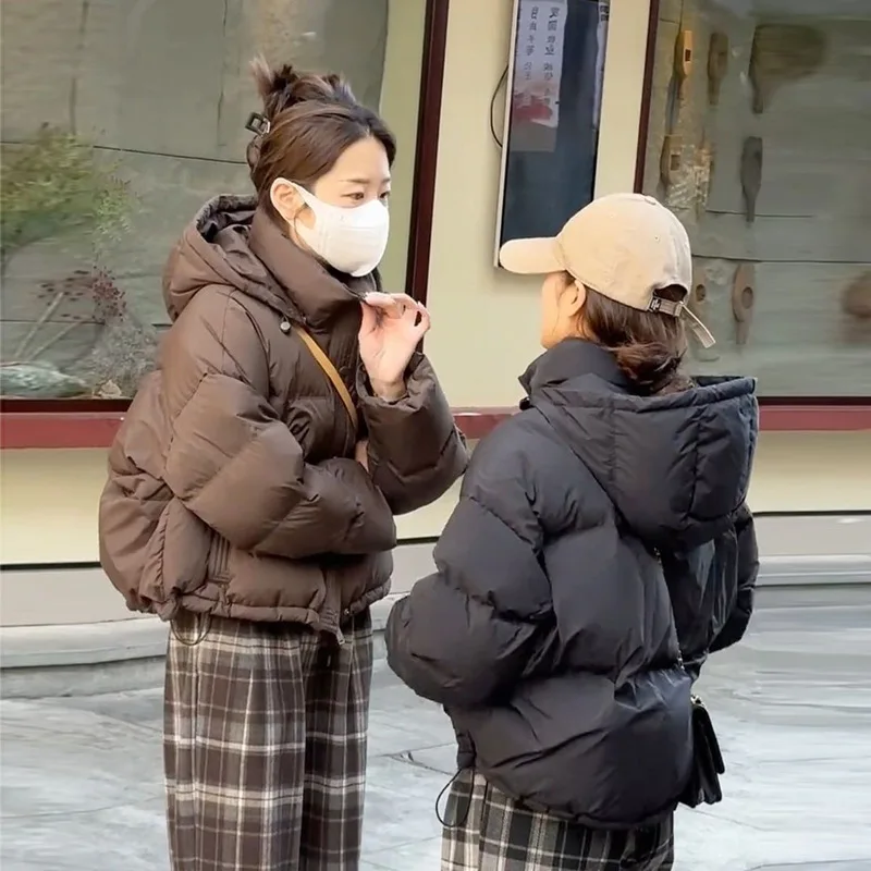 Cappotto in cotone dalla vestibilità ampia taglia ort Small Fem da donna Thiened inverno autunno primavera lavorato a maglia pane Sle