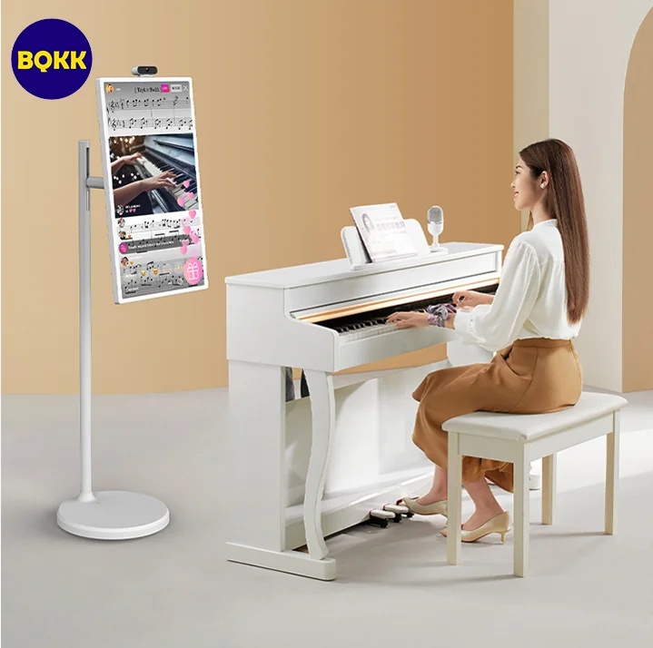 24 Inch Portable Smart TV on Wheels Touch Screen WiFi Rotating Display Incell HD Portable Monitor for Television Tablet PC