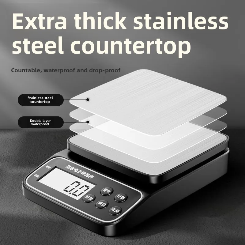 Water‑Resistant Baking‑measuring Gear, Mini‑sized Commercial Equipment for Domestic Food & Milk‑tea Weight Calculation