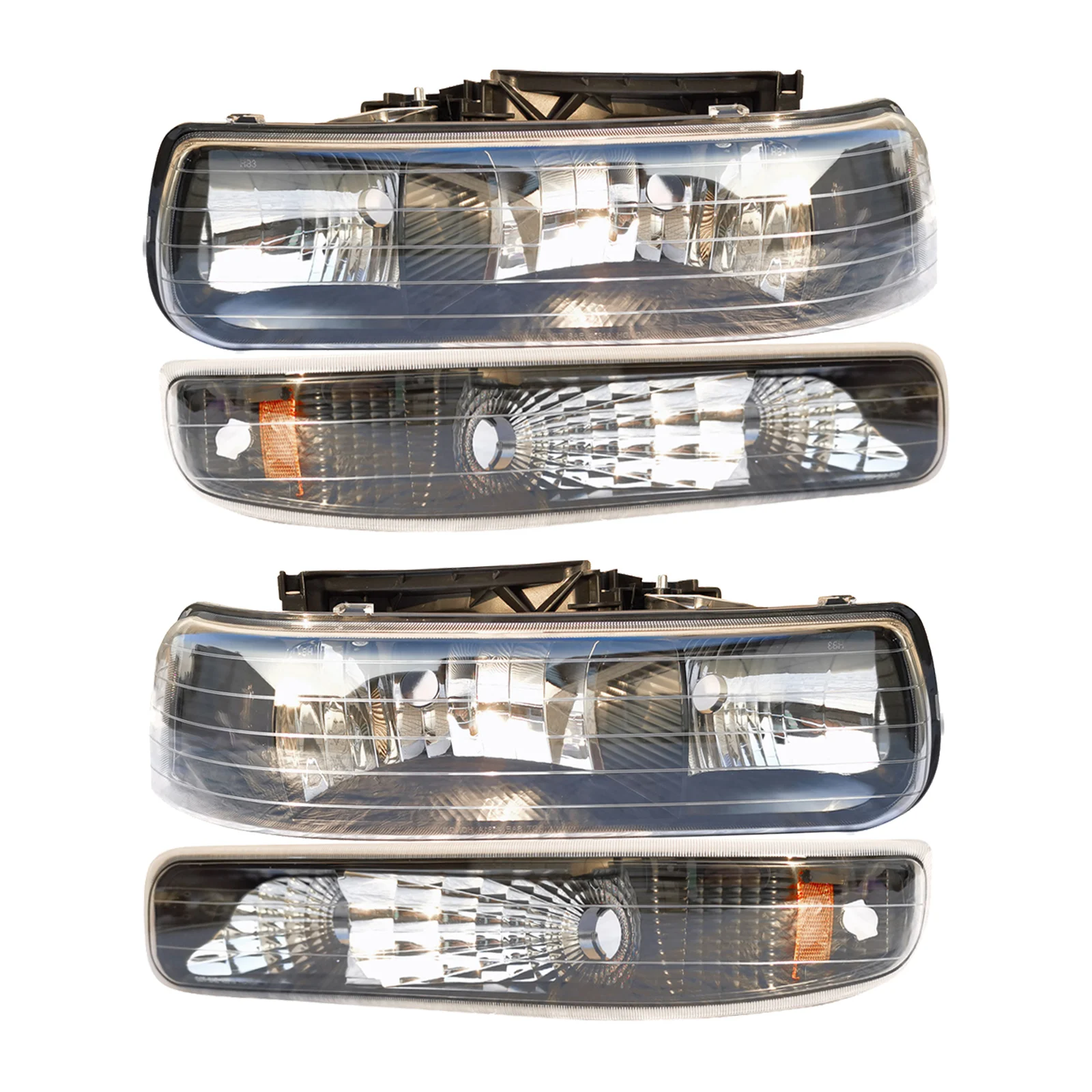 

Headlight for 99-02 Silverado,00-06 Chevrolet Suburban Tahoe,Clear Lens, 1 Pair