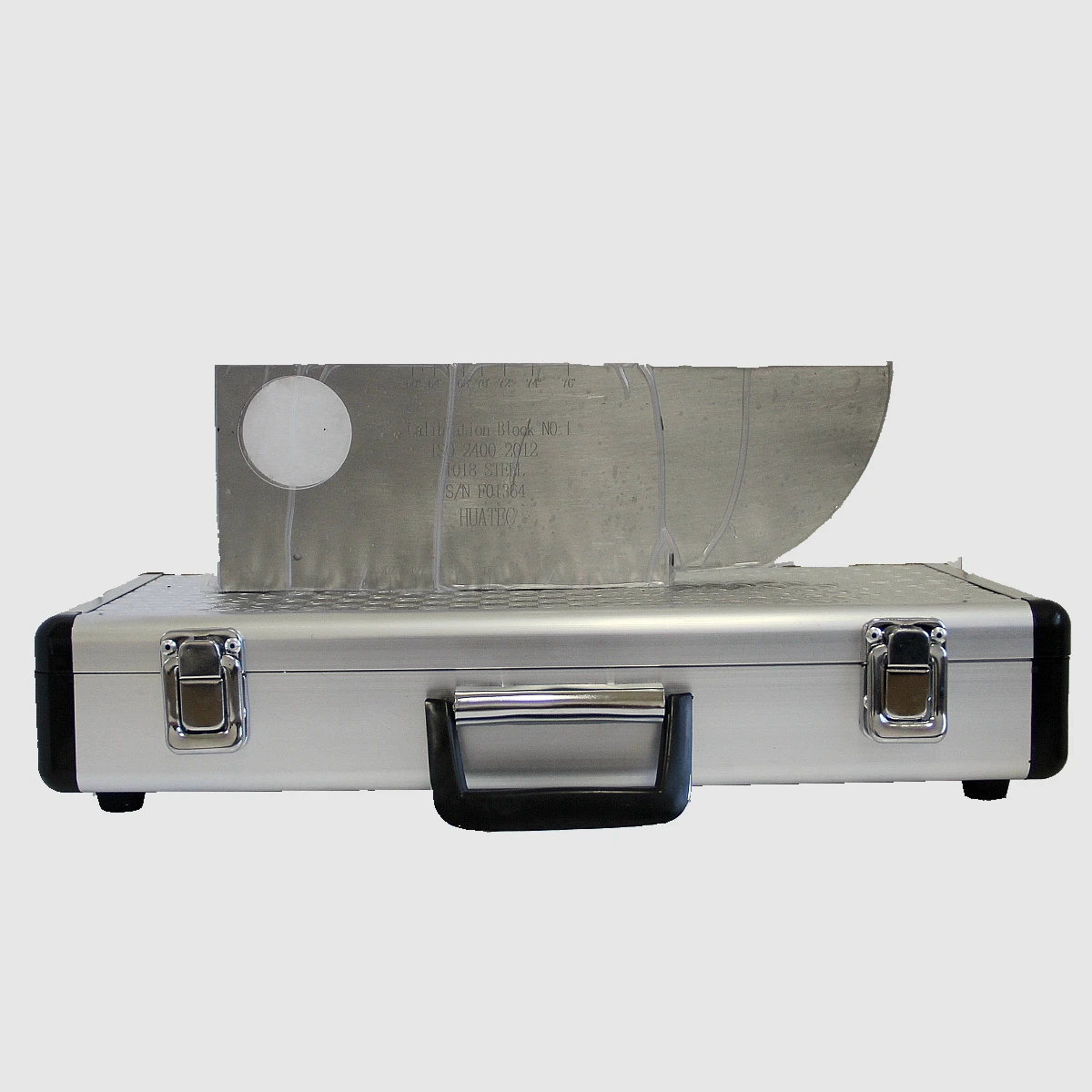 NDT Ultrasonic Flaw Detector CALIBRATION BLOCK Carbon Steel 1018 IIW V1 Calibration Block view 3