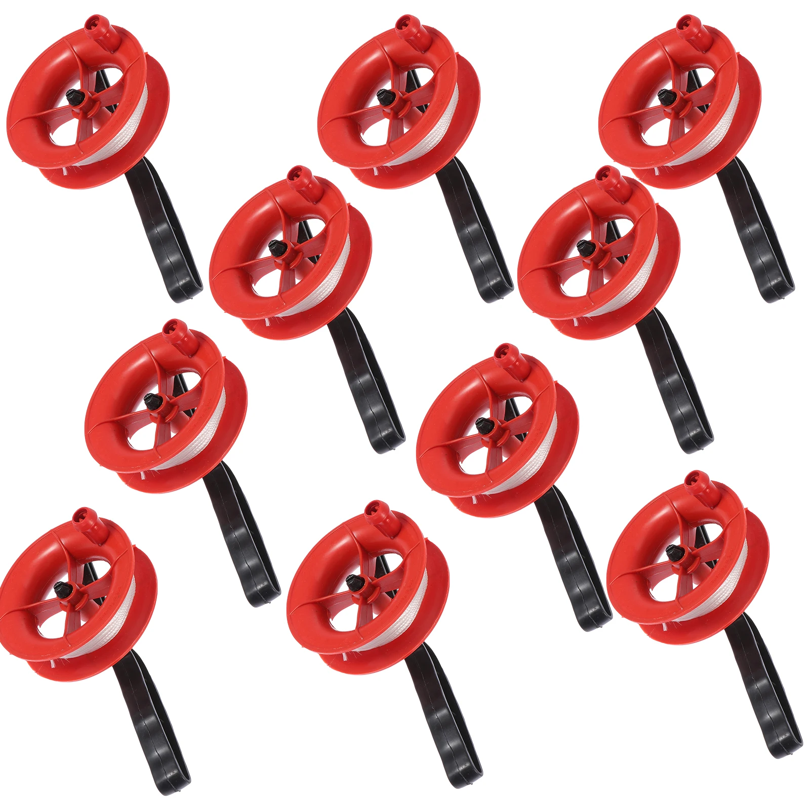 Carrete de cometa fácil de usar, línea de plástico, práctico carrete de mano, accesorios, suministros para exteriores, 10 Uds.