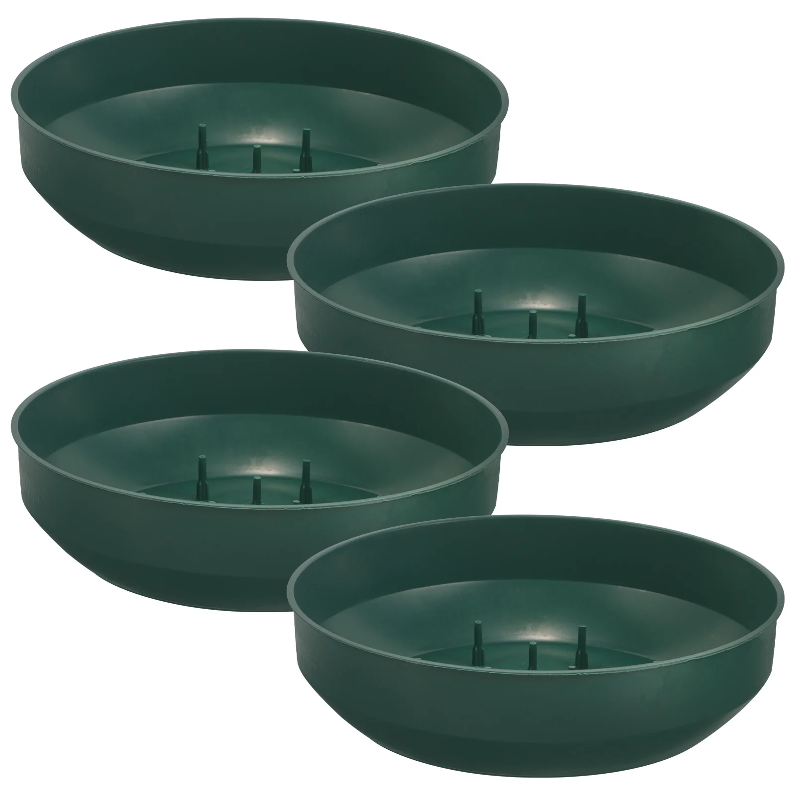 4pcs Round Floral Mud Tray Plastic Flower Fixation Base For Wedding Christmas Decor Floral Holder Centerpieces Arrangement