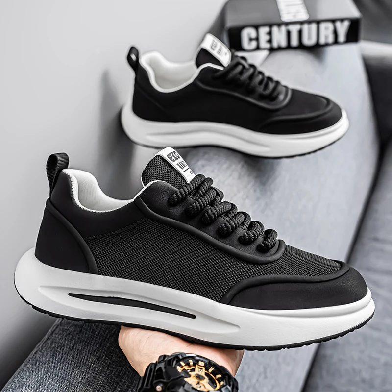 

Trendy New High-quality Breathable Mesh Men's Large-sized Color-blocked Flat Four Seasons Fashionable Sports and Casual Shoes