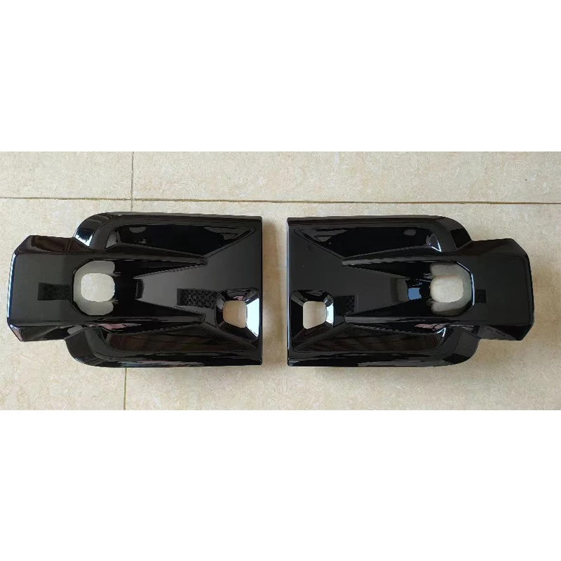 2pcs ABS Gloss Black Fog Lamp Cover For Toyota Hilux Rocco GR 2021 2022 Front Bumper Foglight Trims Car Styling