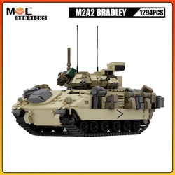 MOC Builidng Blocks Toys M2A2 Bradley IFV Military Tank Transport Armored Vehicle Technology Bricks Model DIY Kid's Xmas Gifts