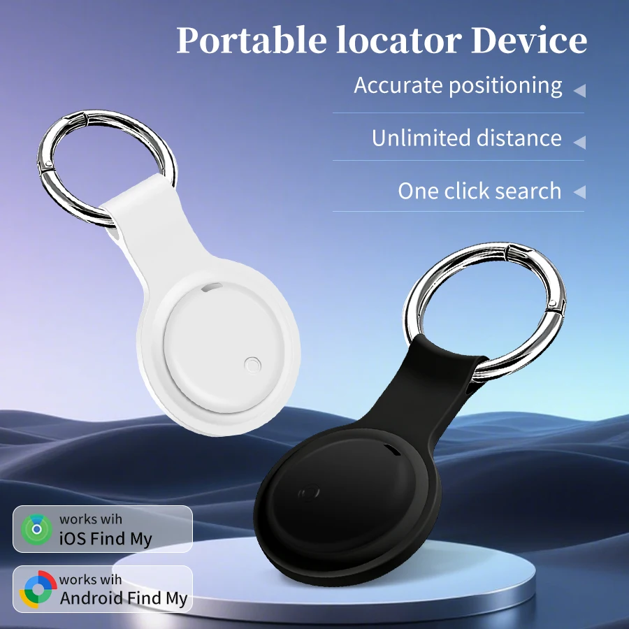 1pcs Smart Tracker Key Finder Works with Apple Find My Android Find My Dual System for Keys Wallet Luggage Bags Pets