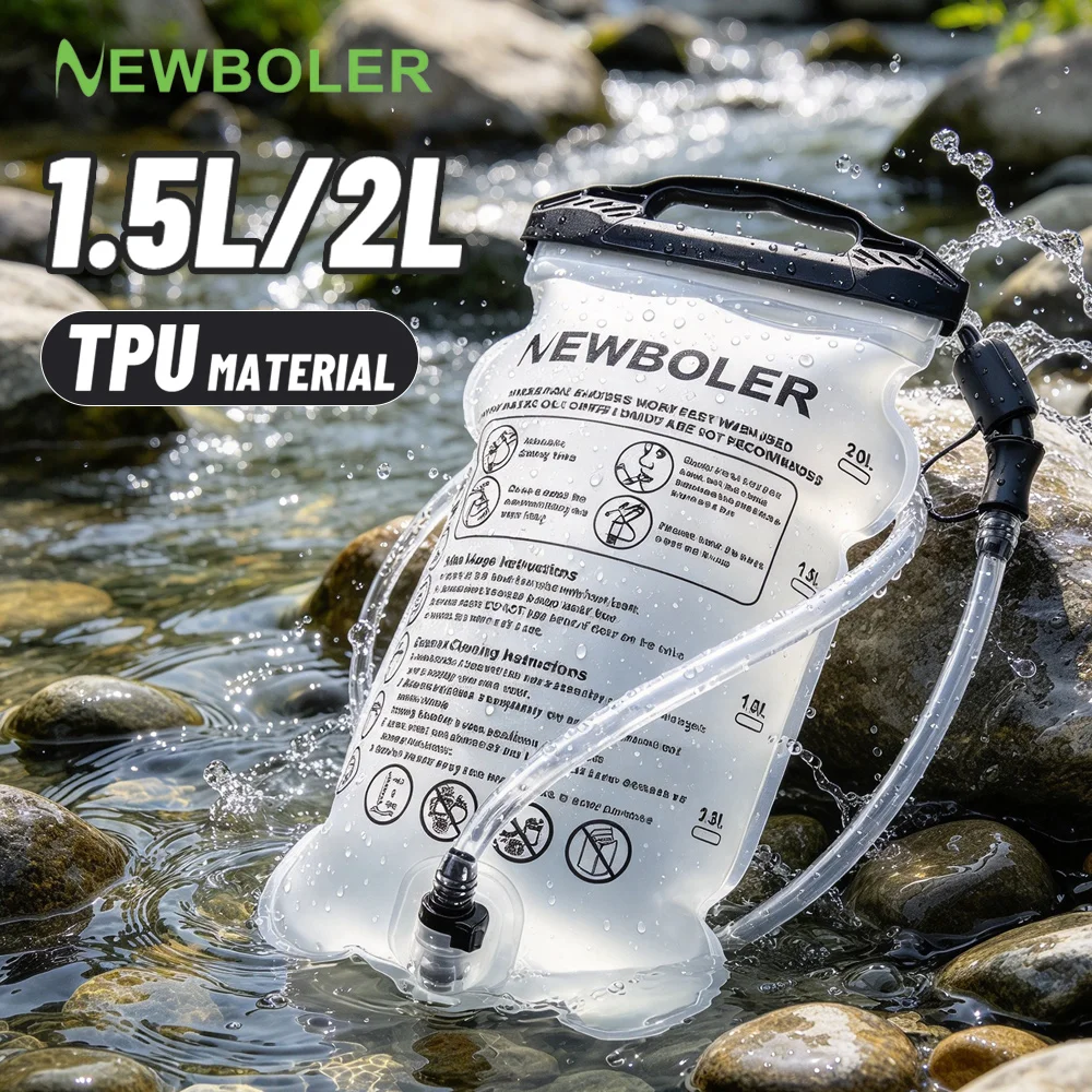 NEWBOLER TPU Water Bag Reservoir Water Replenishment Bag Storage Bag Without Bisphenol 1.5L 2L Running Sports Tank Backpack