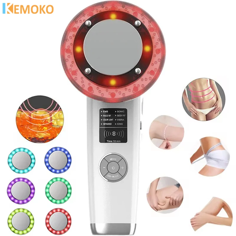 

8in1 EMS Ultrasonic Cavitation Weight Loss Machine Anti-cellulite Massager Abdominal Leg Massage Fat Pushing Explosion Machine