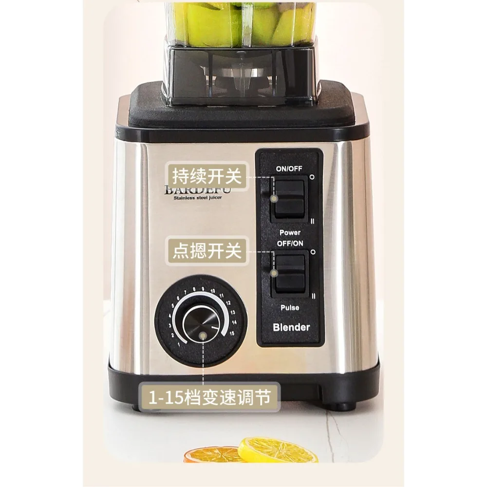 

220V- 3L 6 in 1 Blender Stainless Steel Large Capacity Cut Vegetables and Shreds Icebreaker Salad Grinder Meat Grinder Juicer