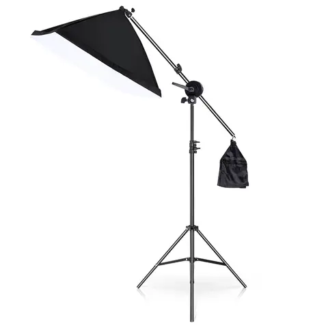Photography Equipment Softbox for LED Light Continuous Lighting Studio Kit Boom Arm 50x70CM Softbox for Photography Lighting and Photo Vedio Shooting Equipment