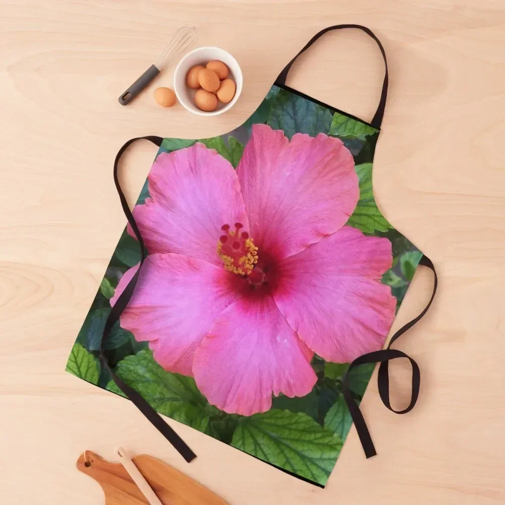 

Tropical pink tenerife hibiscus flower Apron Household Items kindergarten teacher Kitchen Household Items Apron