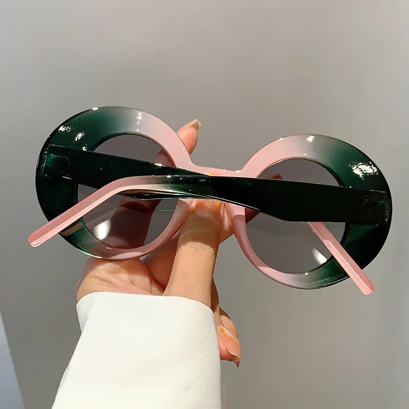 Neue Vintage Runde Sonnenbrille für Damen und Herren Marken-Kreisförmige Sonnenbrillen Ovale Brillen für Männer und Frauen – Detail 4