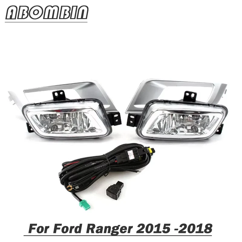 

Front Bumper Lamp Daytime Running Fog Light Assembly with Wiring Kit For Ford Ranger 2015 2016 2017 2018