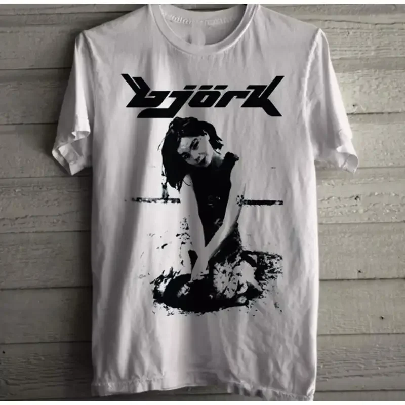 Bjork 90s Reprinted White T Shirt Full Size S 5XL
