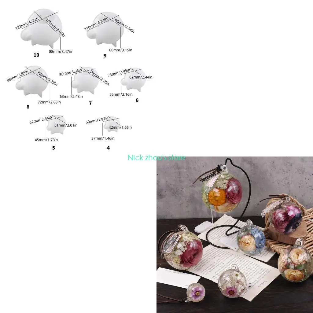 

E15E Sphere Silicone Mold For Epoxy Projects Sphere Gypsum Epoxy Resin Mold DIY