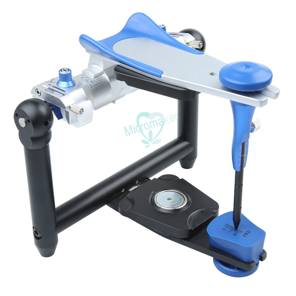 1pcs Dental Fully Adjustable Gilbach Articulator Face Bow Model Accurate Scale Plaster Model Work Dentist Equipment