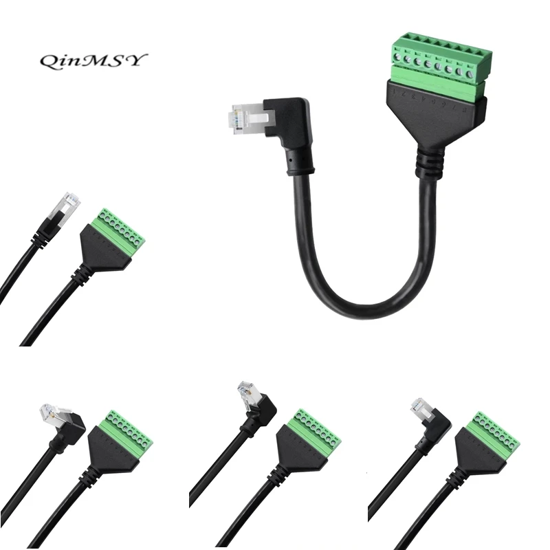RJ45 to screw terminal Block 8p connector ethernet rj45 Male Female to 8 pin screw terminal network adapter for CCTV DVR Cable