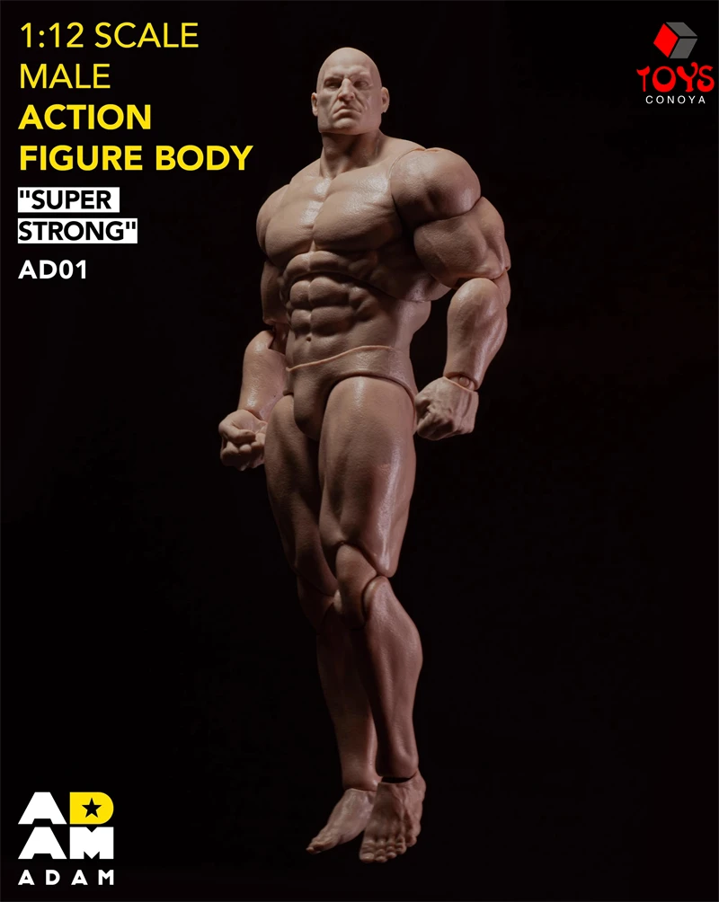 ADAM AD01 escala 1/12 cuerpo articulado muscular súper fuerte 17,2 cm estilo cómico masculino figura de acción súper Flexible cuerpo muñecas