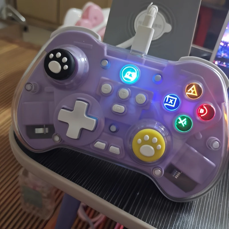 Z01x Controller da gioco Full Hall Joystick Trigger Wireless Tre modalità di connessione Rilevamento delle vibrazioni Multi piattaforma universale