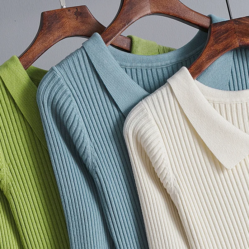 Vestidos de mujer vestido básico de punto cuello vuelto prendas de punto con botones Vestidos de oficina señora 2025 Otoño Invierno tejido una línea