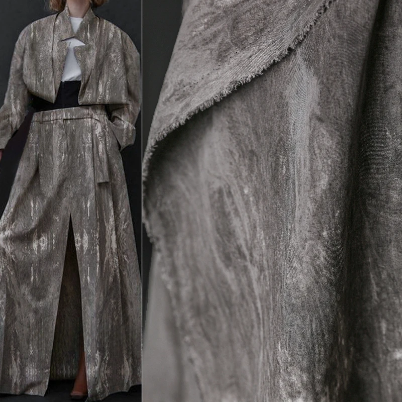 

100x145 см светло-зеленая клетчатая акварельная бамбуковая ткань в виде листьев с принтом окрашенная рубашка юбка дизайнерские ткани для шитья материала