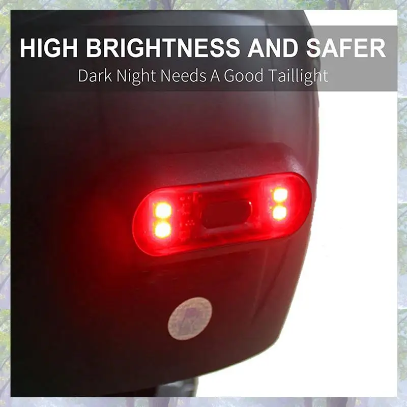 3X LED Helm Licht, Motorrad Helm Bremslicht Wiederaufladbare Fahrrad Hinten Rot Sicherheit Warnlicht Für Nachtfahrten