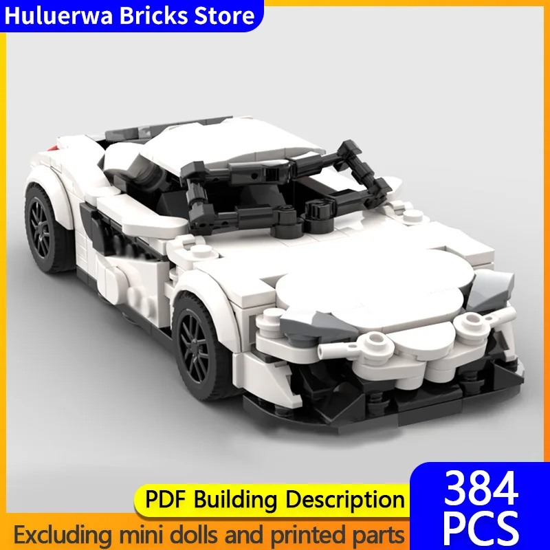 

Модель скоростного гоночного автомобиля MOC Building Bricks 570 S Верхний уровень спортивного автомобиля Модульная технология Детские праздничные подарки Сборка игрушечного костюма